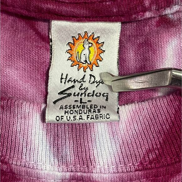 KINGS Sunboy Tie-Dye Turtle Tee Pink Spiral Size Large Hand Dyed Graphic Shirt - Picture 7 of 11